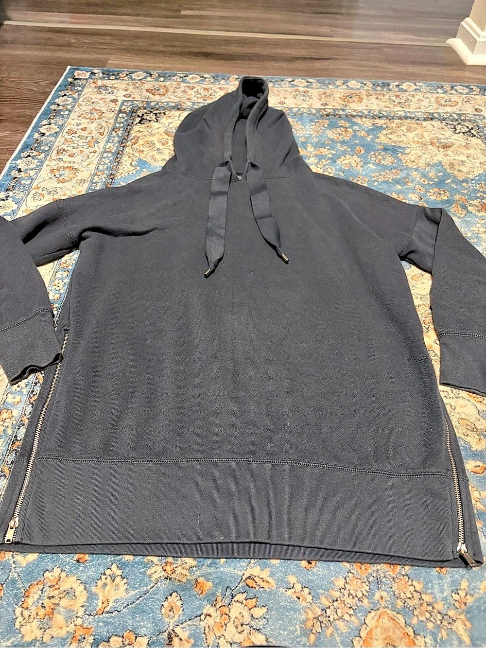Aerie City Side Zip Hoodie Hooded Oversized Sweatshirt Women’s Size S Small